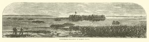 Ewakuacja konfederatów z wyspy Morriss, wrzesień 1863 autorstwa American School