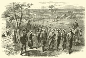 Więźniowie konfederatów przewożeni z Jonesborough do Atlanty, wrzesień 1864 r autorstwa American School