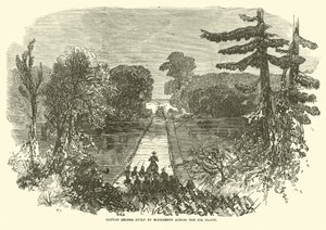 Cotton bridge zbudowany przez McPherson przez Big Black, maj 1863 autorstwa American School