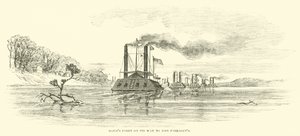 Flota Daviss w drodze do Farraguts, lipiec 1862 r. autorstwa American School