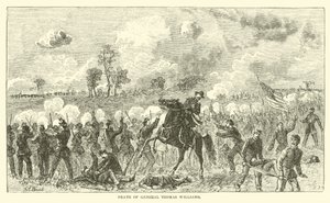 Śmierć generała Thomasa Williamsa, sierpień 1862 autorstwa American School