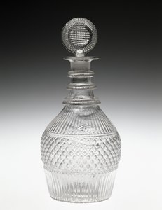 Karafka i korek, c. 1820-1840 (szkło bezołowiowe) autorstwa American School