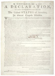 Deklaracja Niepodległości, Charleston, wydrukowana przez Petera Timothy