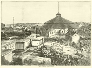 Zajezdnia na kolei, październik 1863 autorstwa American School