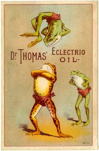 Dr. Thomas" Eclectric Oil! [karta handlowa], ok. 1880-1910 autorstwa American School