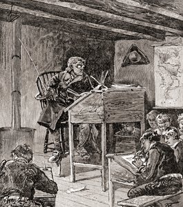 Oświata w XVIII i XIX w., z „Dziejów naszego kraju”, wyd. 1905 (drzeworyt) autorstwa American School