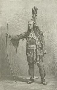 Edwin Forrest, amerykański aktor, jako Metamora autorstwa American School