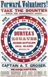 Zaciągnąć się do Duryeas Zouaves, drugi batalion, 19. dzielnica, Brooklyn, c.1861