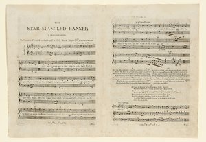 Pierwsze wydanie nut do „The Star Spangled Banner. A Pariotic autorstwa American School
