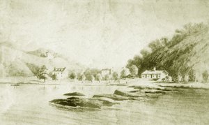 Fort St Davis i potok Schuylkill, c.1912 autorstwa American School