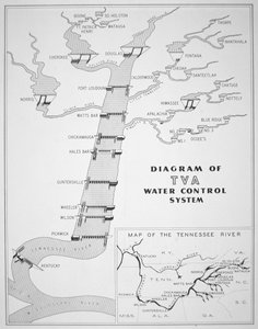 Plan Franklina D. Roosevelta (1882-1945) dla „Władzy Doliny Tennessee” autorstwa American School