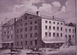 Fraunces Tavern, Nowy Jork (grawerowanie) autorstwa American School