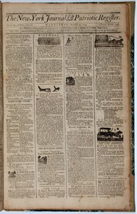 Strona tytułowa New York Journal and Patriot Register, 21 sierpnia 1793 r autorstwa American School