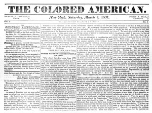 Pierwsza strona „The Colored American”, 4 marca 1867 (druk gazetowy) autorstwa American School