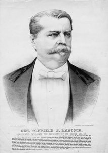 Gen. Winfield S. Hancock: Demokratyczny kandydat na prezydenta Stanów Zjednoczonych, wyd. przez Currier i Ives, c.1880 autorstwa American School