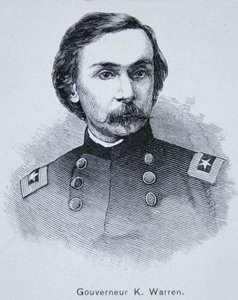 General Gouverneur Kemble Warren (1830-82) (grawerowanie) autorstwa American School