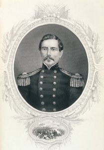 Generał Pierre Gustave Toutant Beauregard, z „Historii Stanów Zjednoczonych”, tom. II, Charles Mackay autorstwa American School