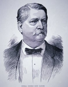 Generał Winfield Scott Hancock (1824-86) (grawerowanie) autorstwa American School