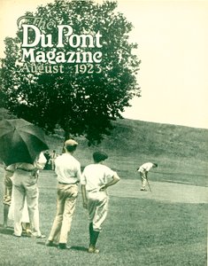 Gra w golfa, przednia okładka magazynu DuPont, sierpień 1923 autorstwa American School
