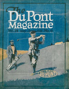 Gra w golfa, przednia okładka magazynu DuPont, maj-czerwiec 1921 autorstwa American School