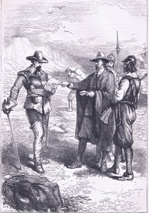 Lądowanie Gortona (1646), ilustracja z pubu Cassell