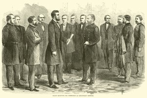 Grant otrzymujący stanowisko generała porucznika, maj 1864 r. autorstwa American School