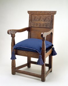 Great Chair, Hrabstwo Essex, Massachusetts, 1640-85 (biały dąb) autorstwa American School