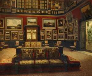 Great Hall, Van der Bilt Hotel w Nowym Jorku, Ca 1840, Grawerowanie w kolorze autorstwa American School
