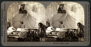 Jej Anioł Stróż, c.1899 (stereograf) autorstwa American School