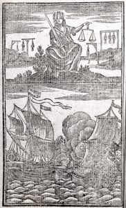 Historia i życie wszystkich najbardziej znanych piratów i ich załóg, strona frontowa, Londyn, 1725 autorstwa American School