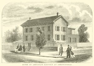 Dom Abrahama Lincolna w Springfield (rycina) autorstwa American School