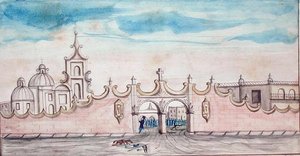 Huamantla, Meksyk (akwarela na papierze) autorstwa American School