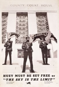 Huey musi być uwolniony lub „The Sky is the Limit”, c. 1970 (litografia) autorstwa American School
