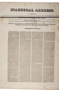 Przemówienie inauguracyjne Johna Quincy Adamsa, 4 marca 1825 r. (patrz także GLC 696060) autorstwa American School