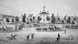 Niepodległość, Missouri, c.1850 (grawerowanie) autorstwa American School