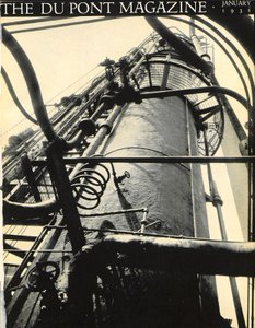 Zakład przemysłowy, przednia okładka magazynu DuPont, styczeń 1931 autorstwa American School