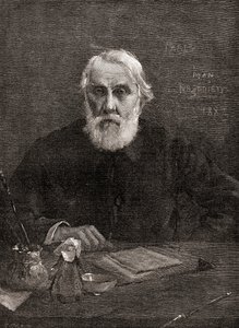 Iwan Siergiejewicz Turgieniew, z „The Century Illustrated Monthly Magazine”, publikacja 1884 (drewno) autorstwa American School