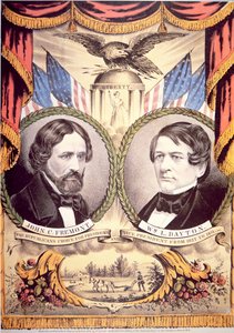 Plakat Partii Republikańskiej Johna Charlesa Fremonta autorstwa American School