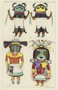 Kau, Muzribi, Lenya (litografia kolorowa) autorstwa American School