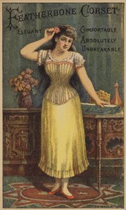 Dama ubrana w żółty gorset