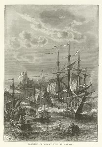 Lądowanie Henryka VIII w Calais autorstwa American School