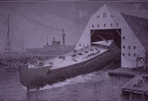 Wystrzelenie USS Maine, osiem lat przed zatopieniem autorstwa American School