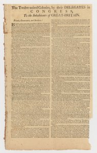 List Dwunastu Zjednoczonych Kolonii do Mieszkańców Wielkiej Brytanii autorstwa American School