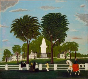 Pomnik bitwy Lexington, c.1830 autorstwa American School