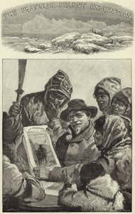 Porucznik Schwatka pokazuje esquimaux The Illustrated London News autorstwa American School