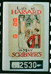 Życie na Harvardzie, plakat reklamujący majowe wydanie magazynu Scribners