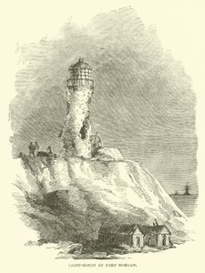 Latarnia morska w Fort Morgan, sierpień 1864 autorstwa American School