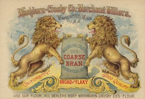 Lwy reklamujące Grubą Bran autorstwa American School
