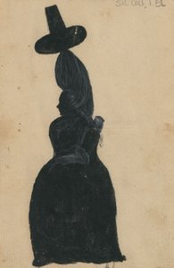 Lucy Knox, ok. 1790 (tusz z chińską bielą na kartonie) autorstwa American School