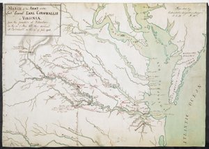 MARSZ ARMII pod dowództwem generała porucznika EARLA CORNWALLISA w WIRGINII, od POŁĄCZENIA w Petersburgu 20 maja do przybycia do Portsmouth 12 lipca 1781 r. autorstwa American School